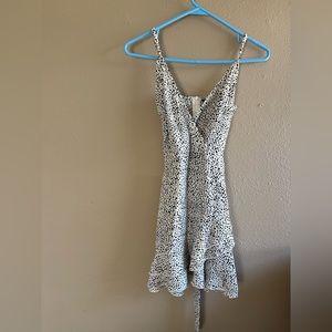 Leopard print tie back with back zipper romper  NWOT Shein size Small